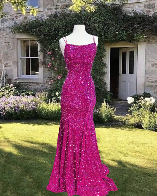 Fuchsia Sequins Dress