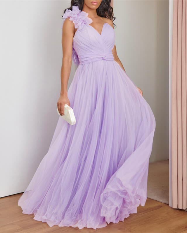 Lilac Chiffon Dress