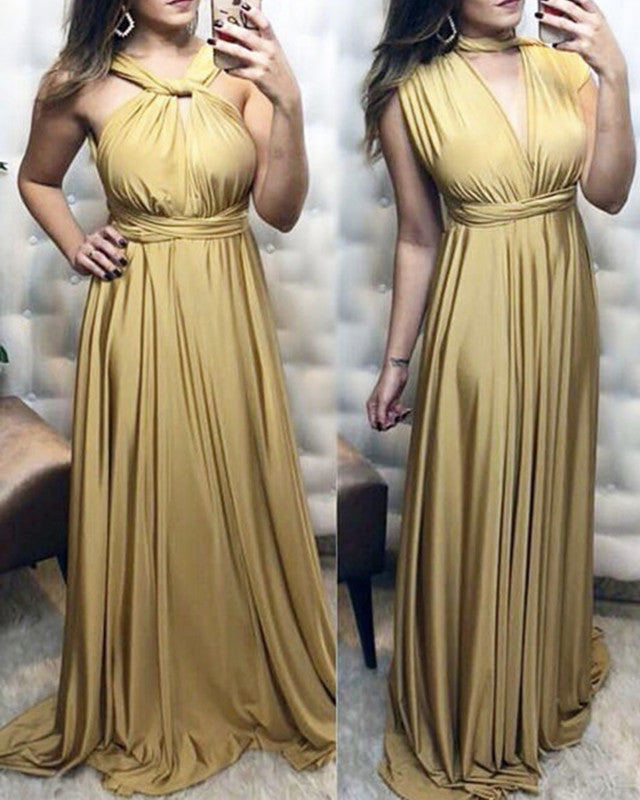 Convertible Bridesmaid Dresses Gold