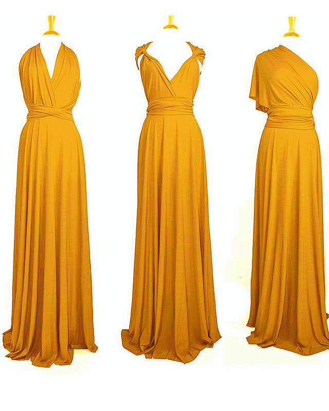 Mustard dress bridesmaid best sale