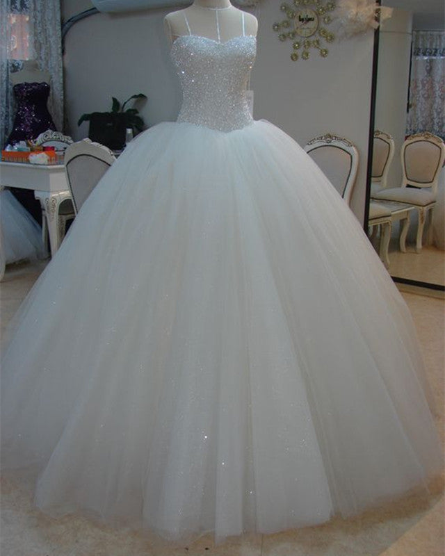 blinged out princess wedding dresses