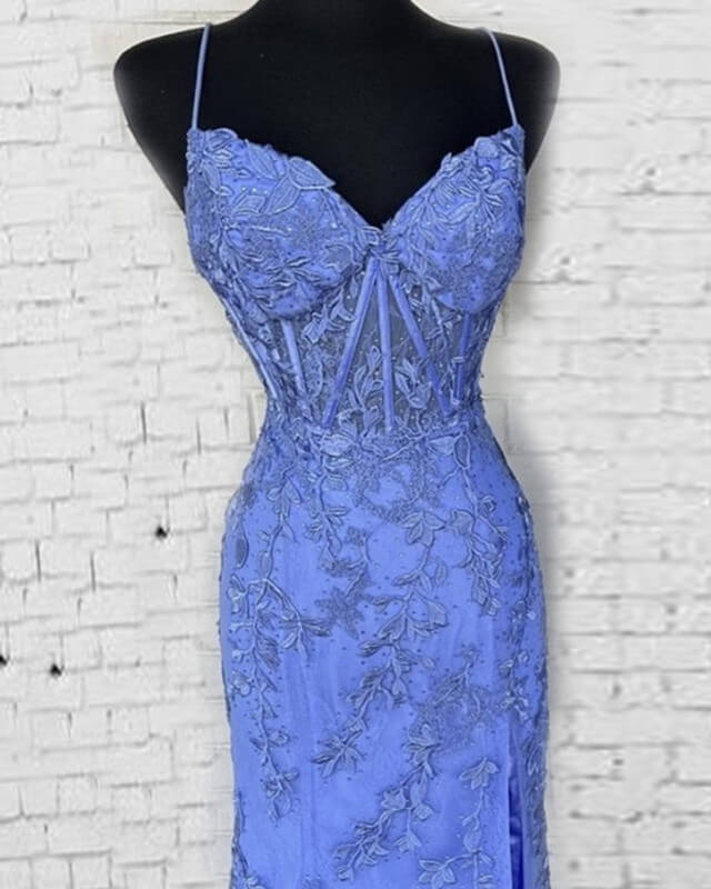 Periwinkle Lace Dress