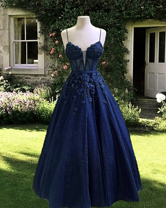 Navy Blue Prom Dress 2025