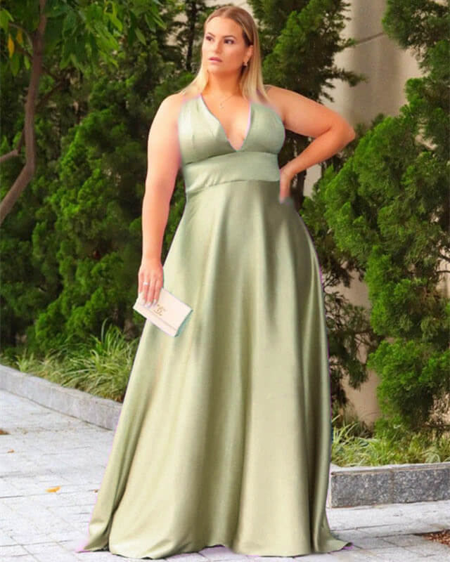 Plus size sage green bridesmaid dresses best sale