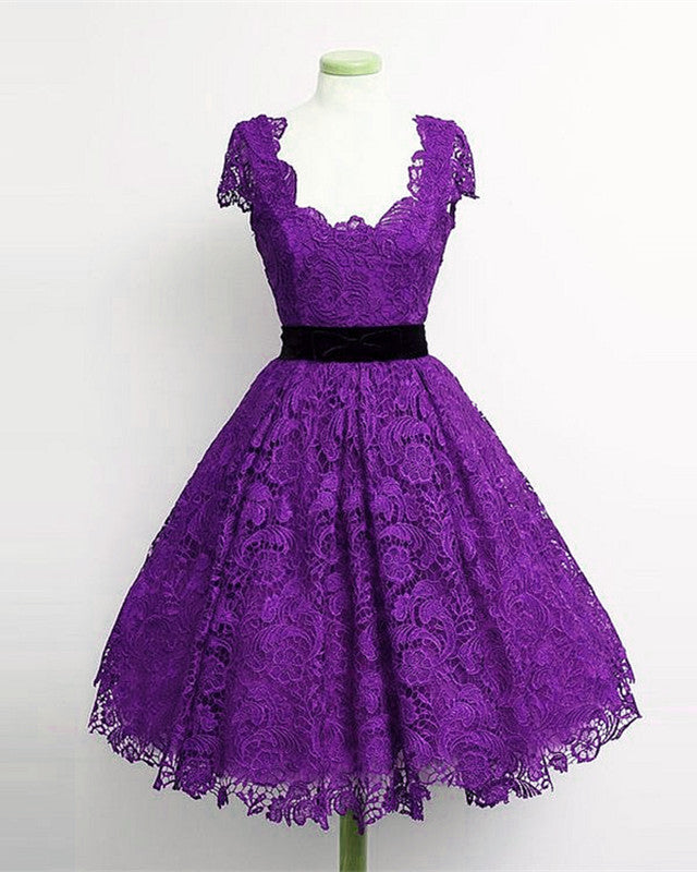 Vintage Style Bridesmaid Dresses Purple