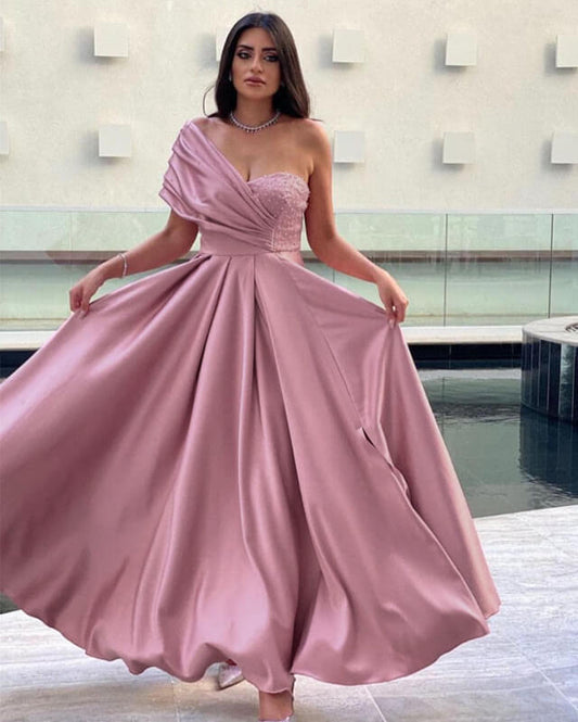 Nevali Bandeau Ruffle Detail Maxi Dress in Dusty Pink