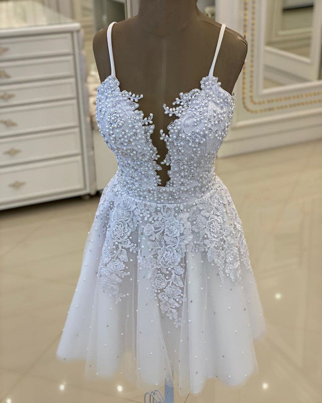 Short white homecoming dresses sale