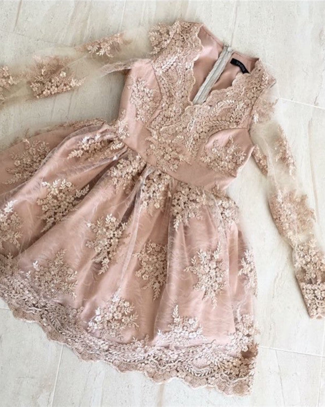 Champagne color homecoming on sale dress