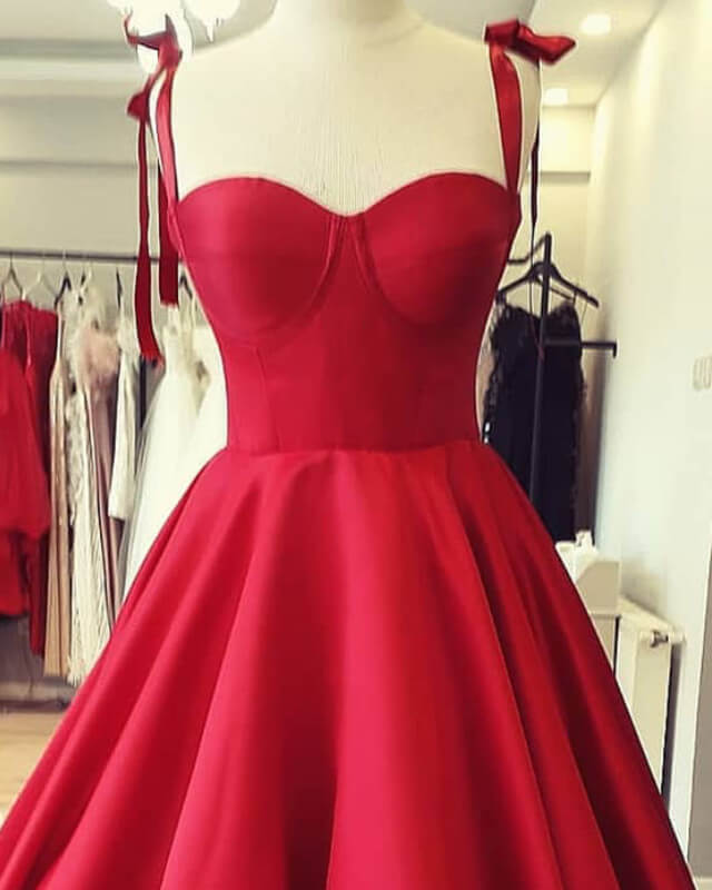NEW Bustier Dress Short Dress Red Spring Dress Mini Red -  UK