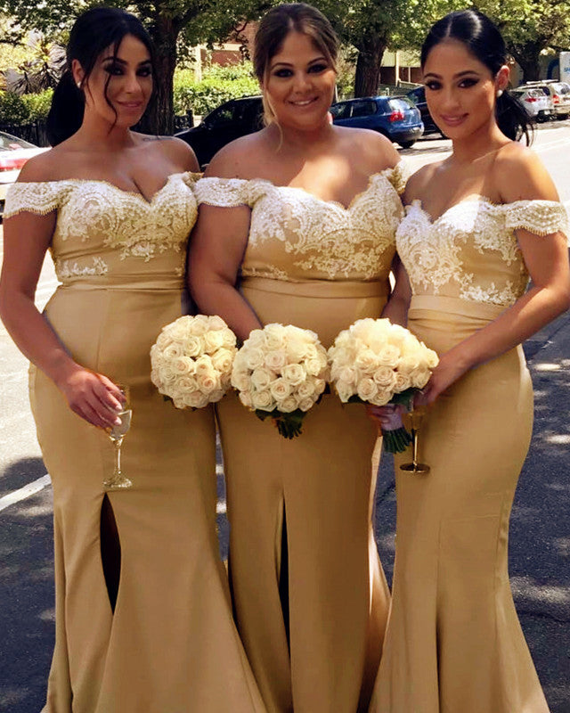 Elegant Gold Bridesmaid Dresses