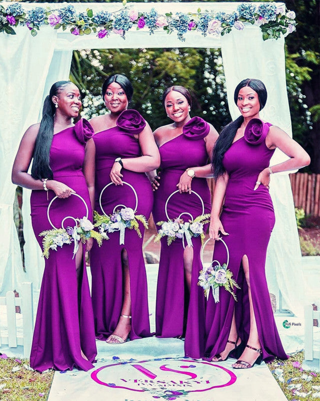 Purple mermaid hot sale bridesmaid dresses