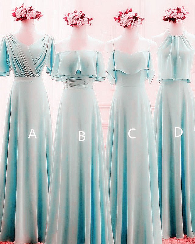 Light Teal Bridesmaid Dresses