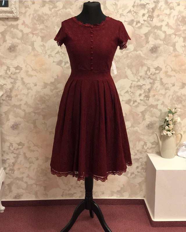 modest burgundy bridesmaid dresses