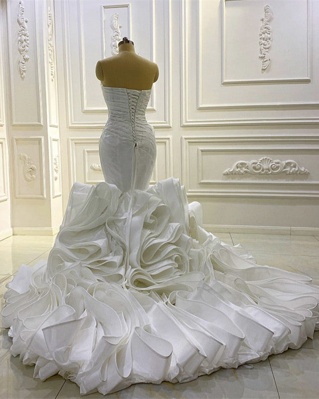 Mermaid Wedding Dress with Ruffles