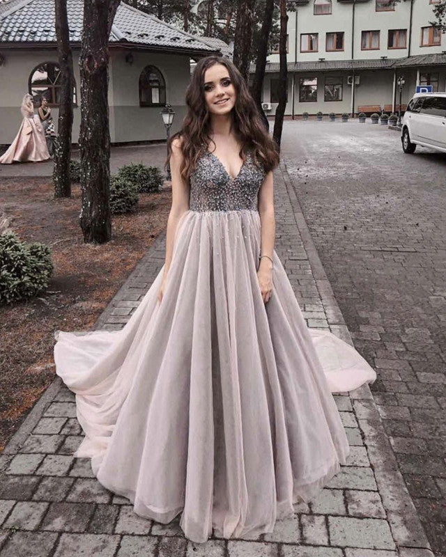 Grey boho outlet wedding dress