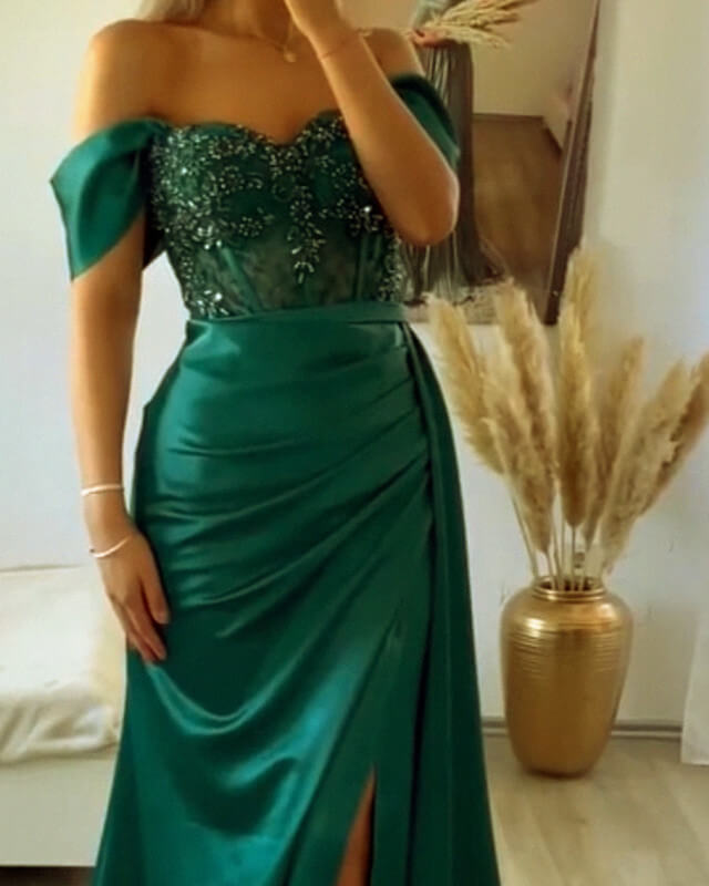 Emerald Green Corset Dress