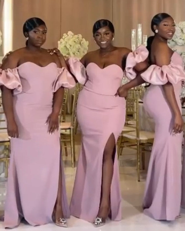 Blush Tulle Long Sleeve Plus Size Dress Bridesmaid – Lisposa