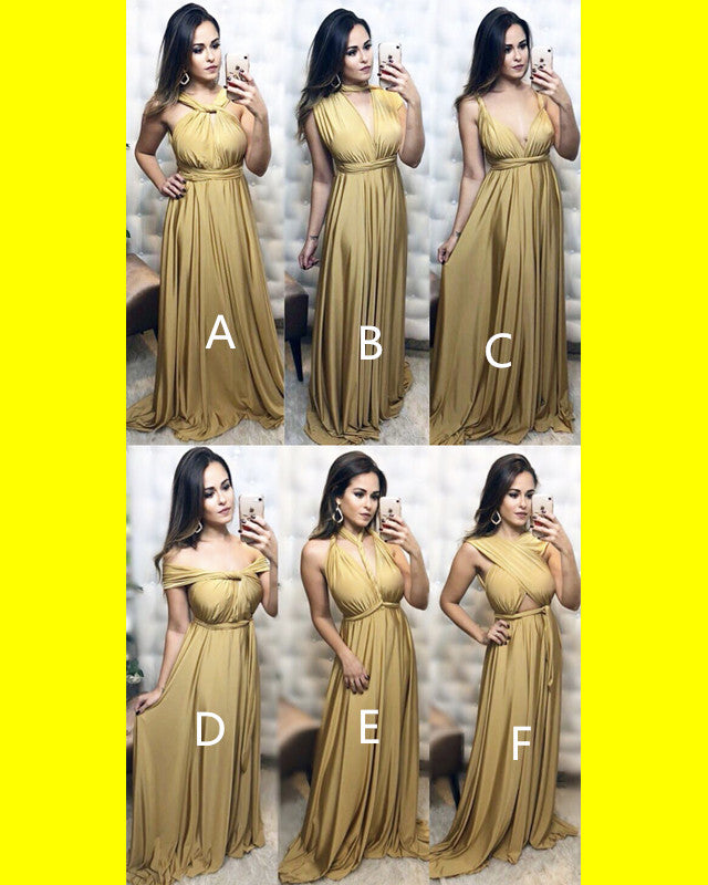 Convertible Bridesmaid Dresses Gold