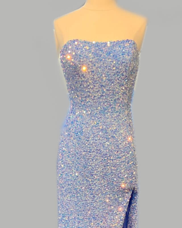 Powder blue outlet sequin dress