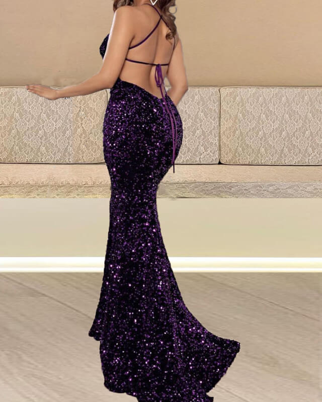 Violet sequin outlet dress