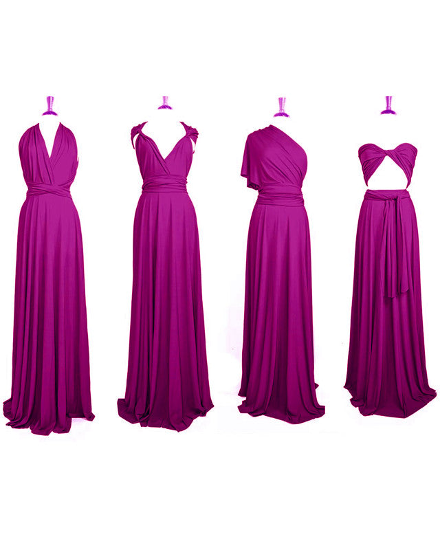 Magenta Maid of Honor Dresses