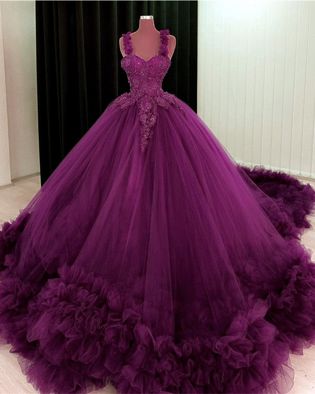 Purple Wedding Dress Sweetheart Ball Gown – Lisposa