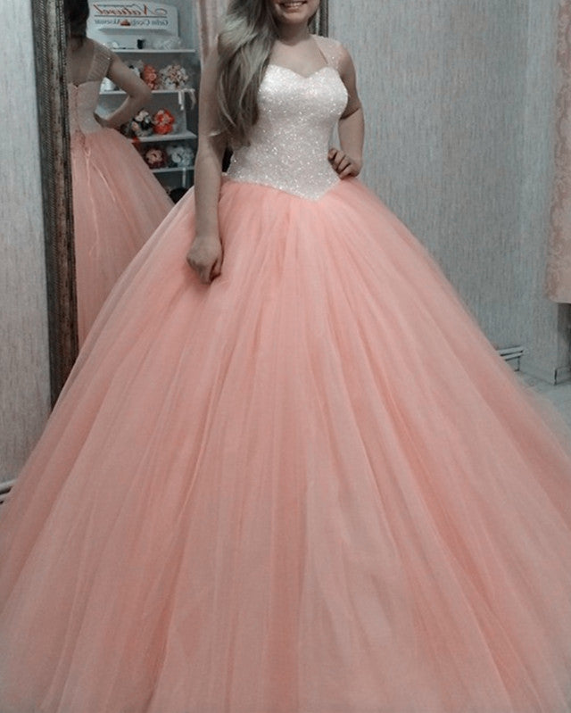 Coral pink hot sale 15 dresses