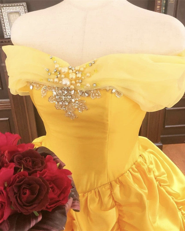 Yellow dress hot sale quinceanera