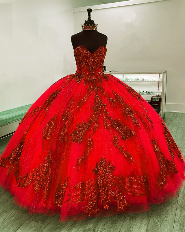 Red and Silver Quince Dresses