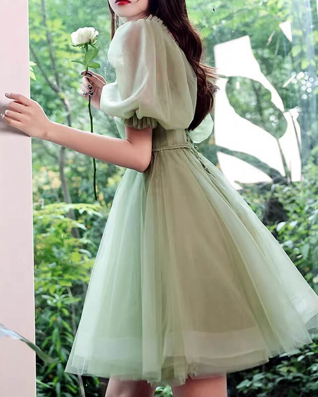 Sage green outlet tulle bridesmaid dress