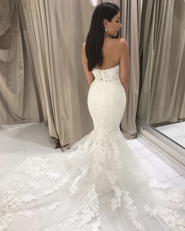 Sweetheart mermaid hotsell wedding dress