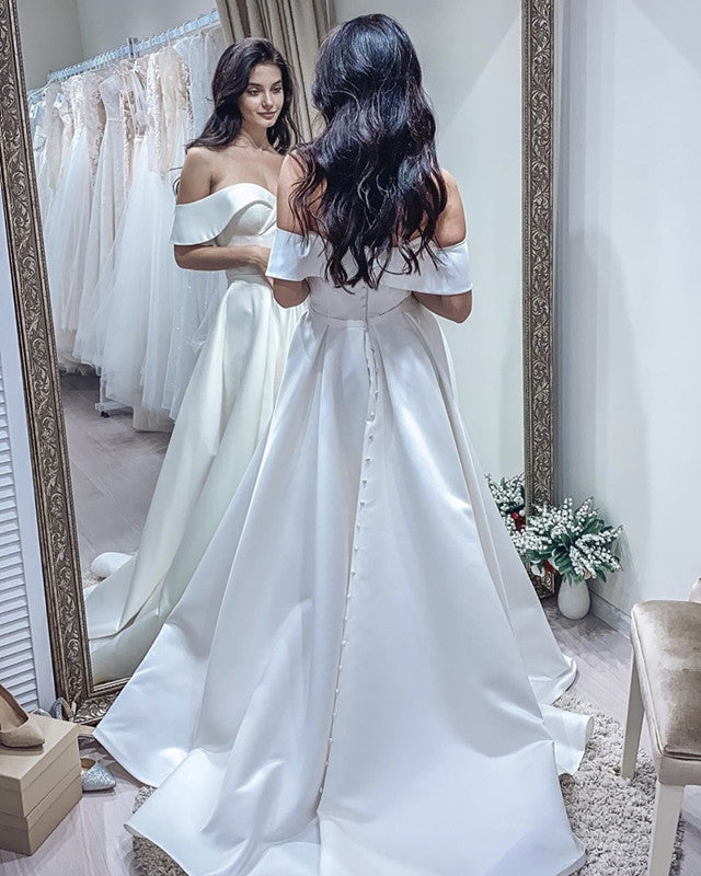 Off Shoulder Wedding Dress