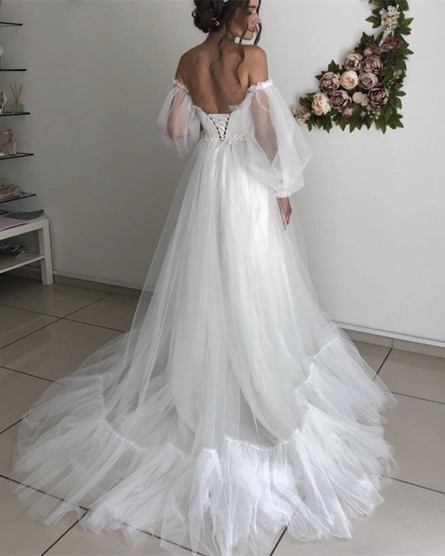 Poofy Lace Wedding Dress