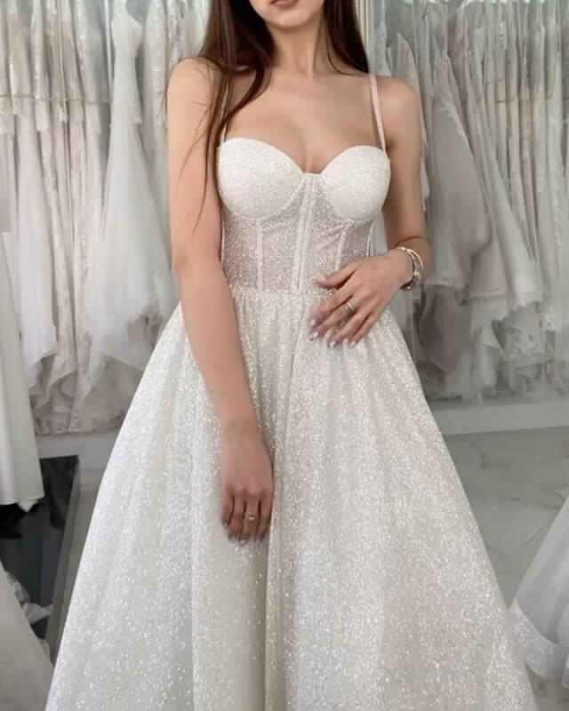 Short Wedding Dresses with Corset